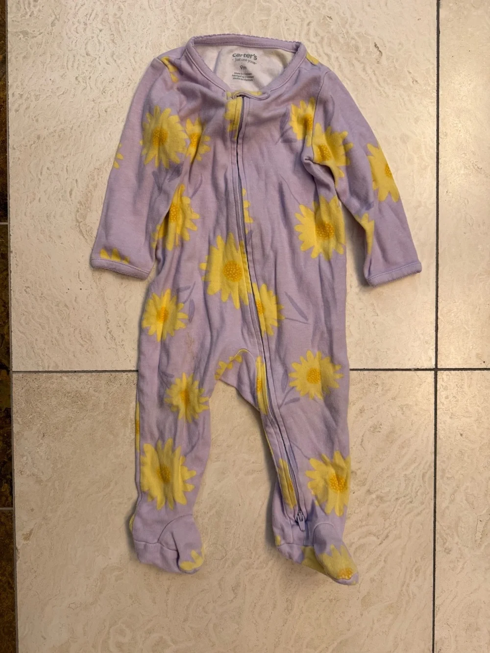 Bundle of 6 Baby Girl Cotton 2-Way Zip Sleep & Play Pajamas
